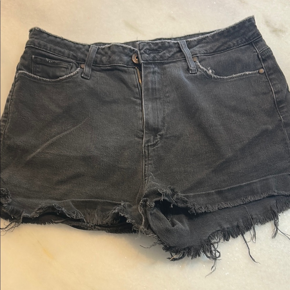 PAIGE Black Jean Margo Shorts